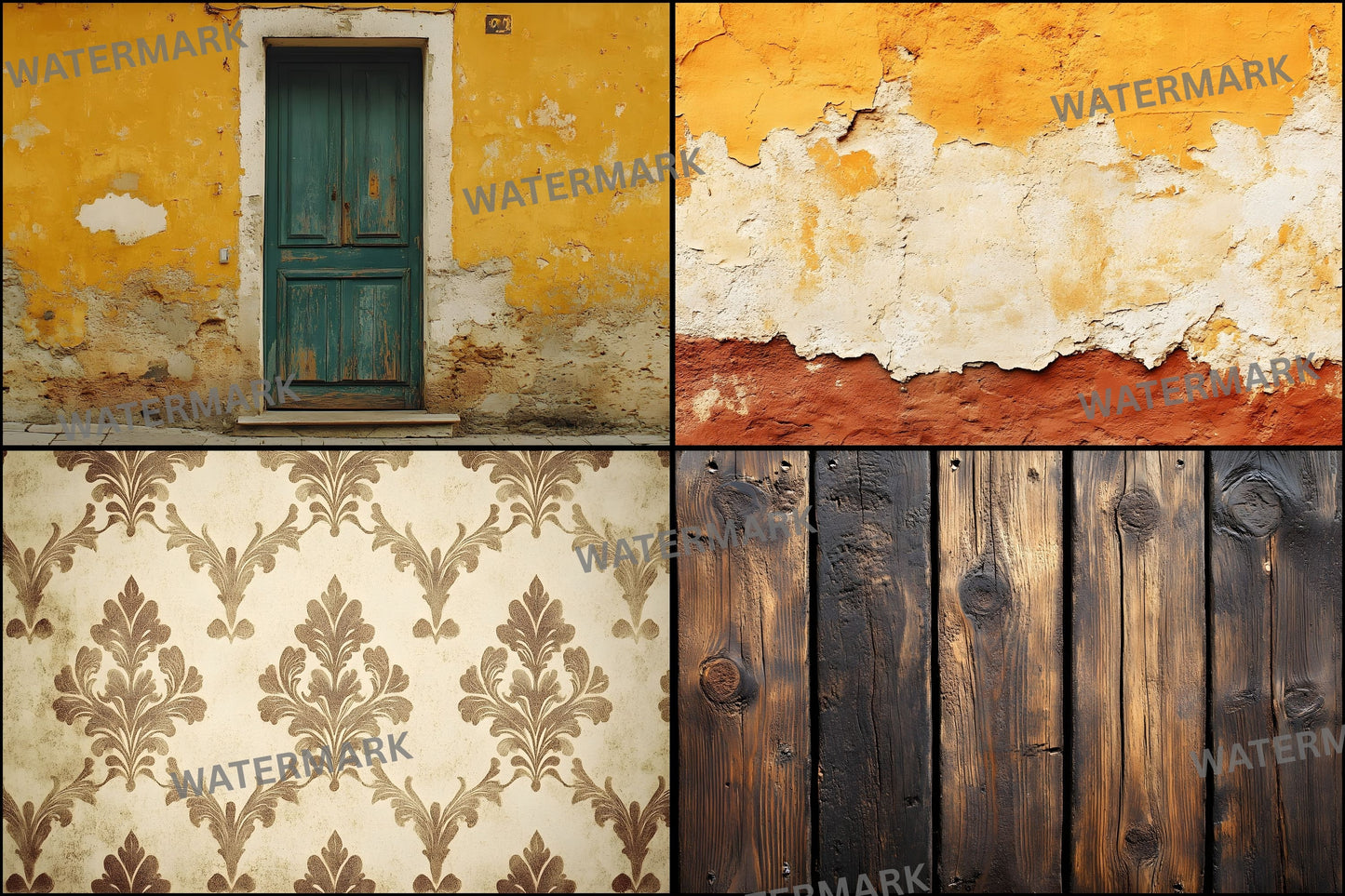 Brown Vintage Textured Wall Digital Backdrop, Photography Background for Portrait, Rustic Photo Booth, High-Resolution Images