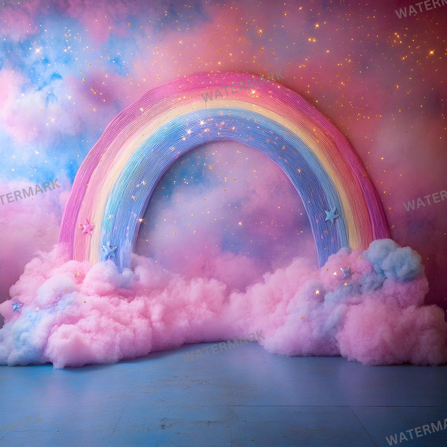 Unicorn Fantasy Backdrops - Magical Enchanted Clouds, Mythical Digital Backgrounds, Photoshop Overlay - Portraits, Photography Background