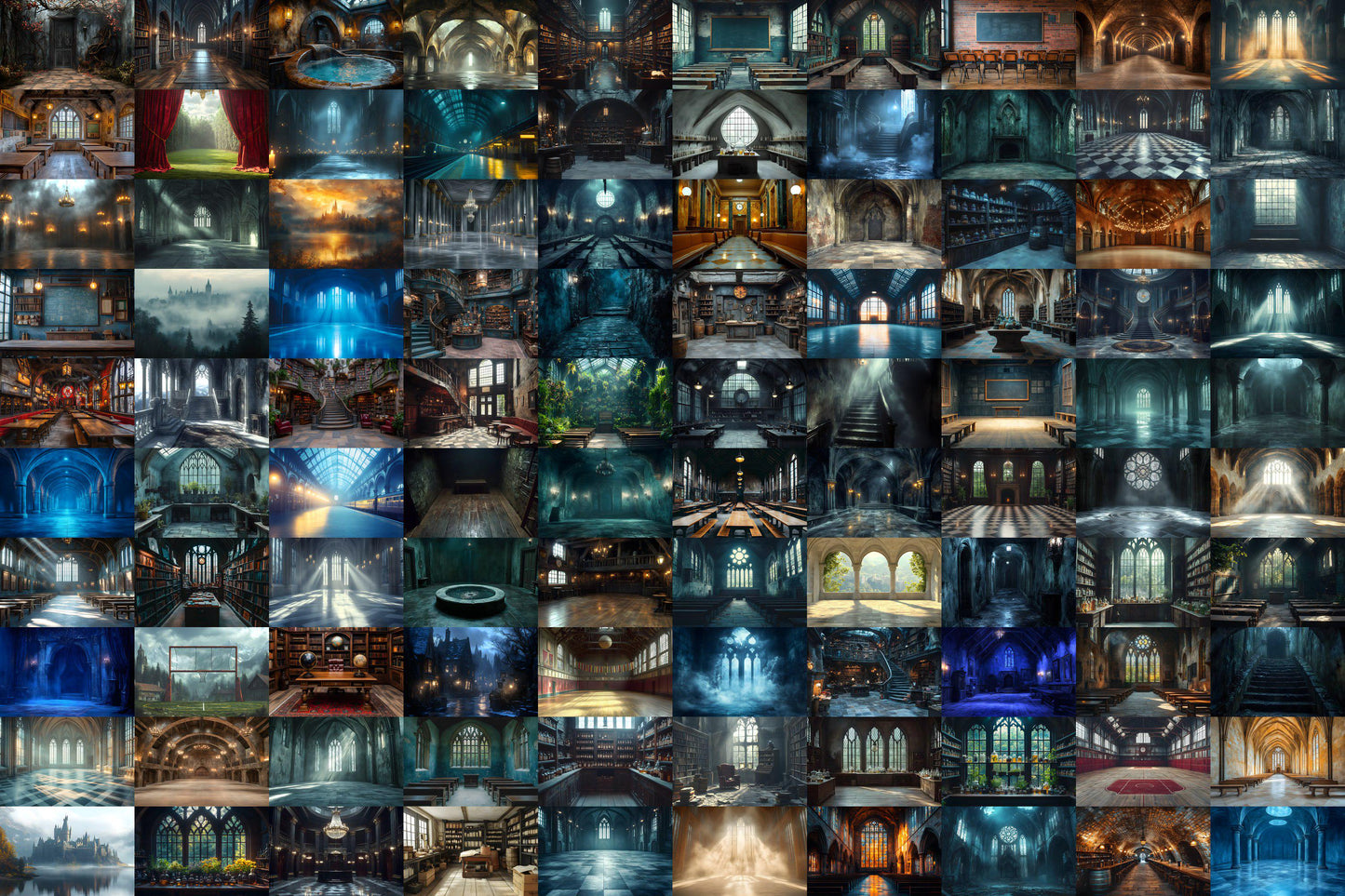 Wizarding School Backdrop Collection - Magical PNG Graphics for Crafts - High-Quality 00x00px Commercial Use Images