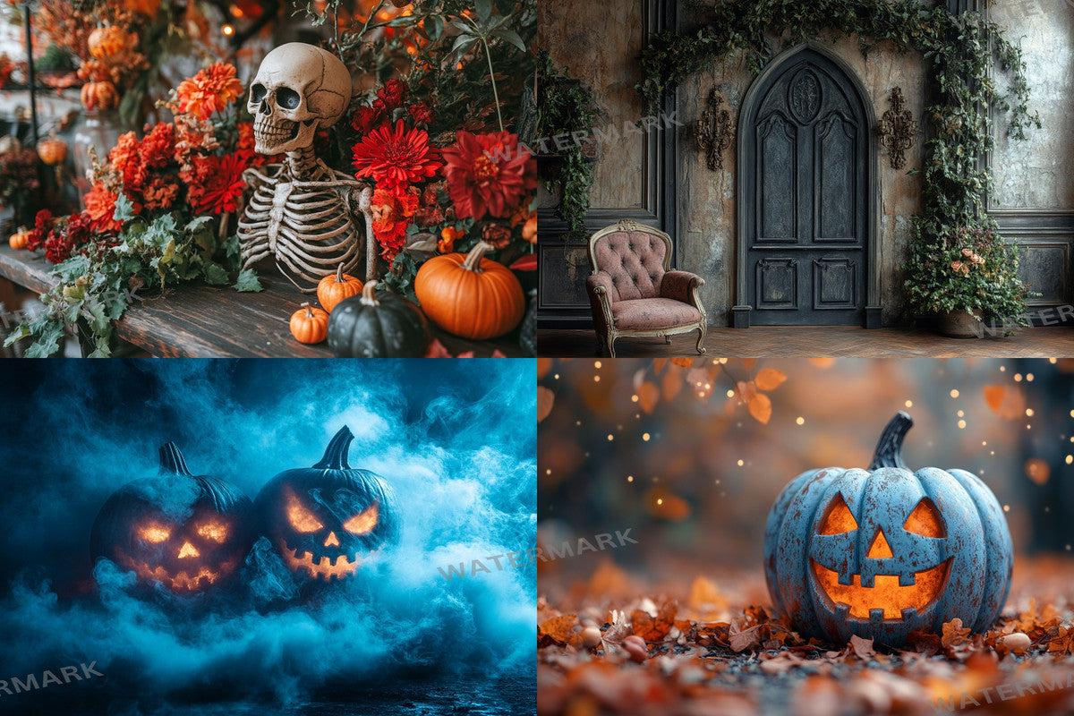 High-Resolution Halloween Ghost Photography Backdrops PNG Digital Backgrounds for Unique Scenes Photoshop Overlay Masterpiece