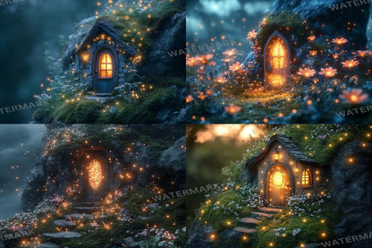 Celestial Fairy Door Backdrop - Fairy Photography Backdrops - Photoshop - Backgrounds - Master Overlay - Photography