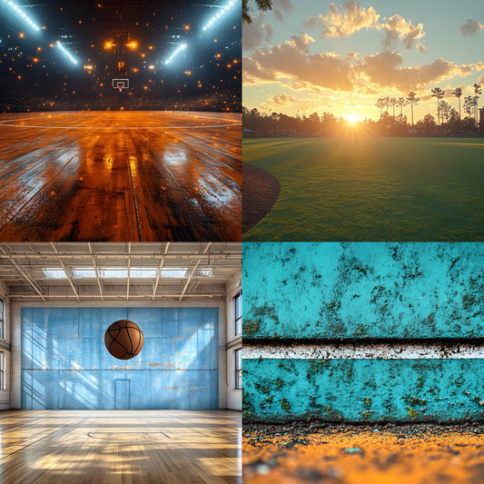 Sports Photography Backdrop Bundle, Action Photo Backgrounds, Digital Download for Athletes, Team Portraits, High Resolution Images