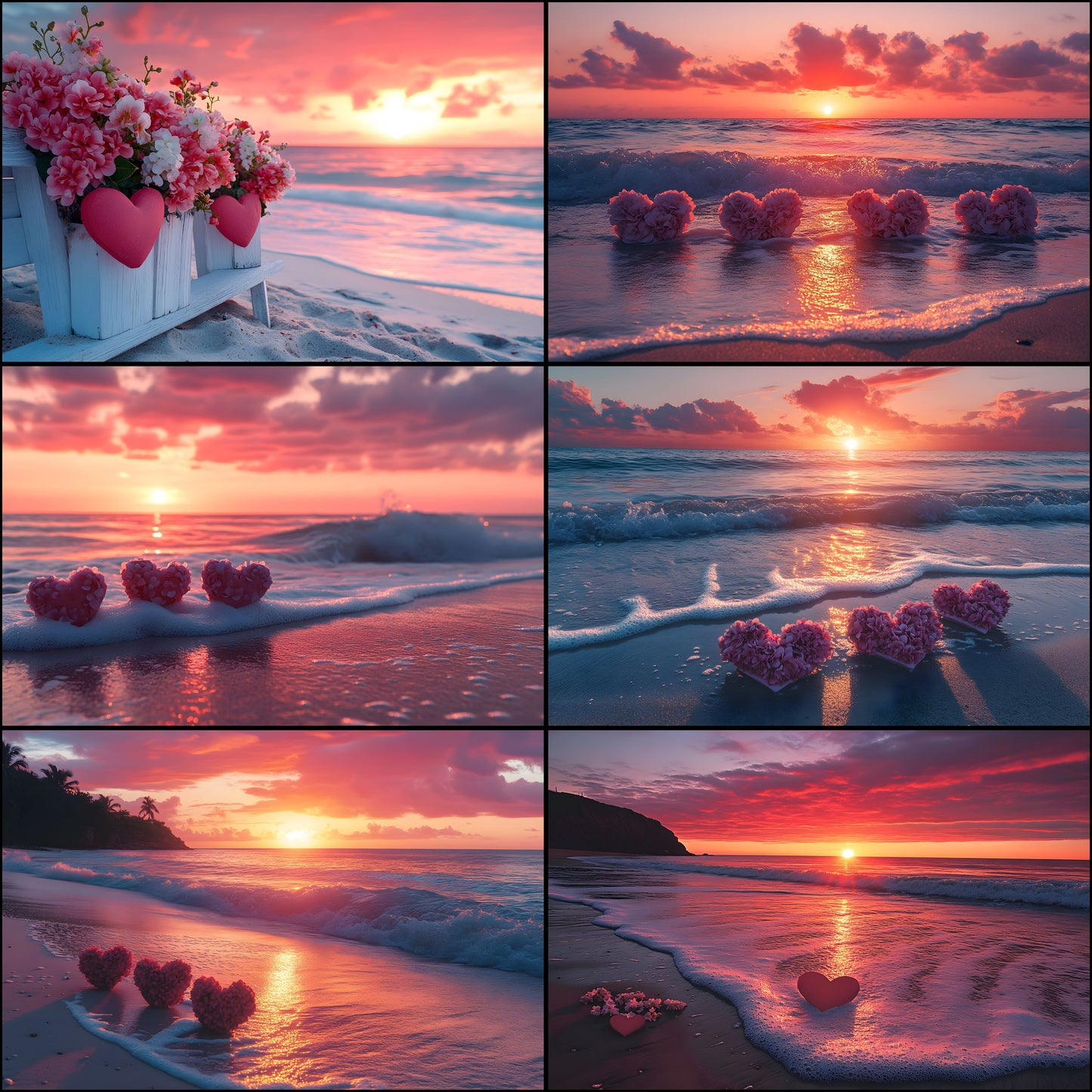 Sweethearts Sunset Golden Hour Photography Backdrop, Dreamy Digital Background for Romantic Portraits, Wedding & Newborn Photo Editing