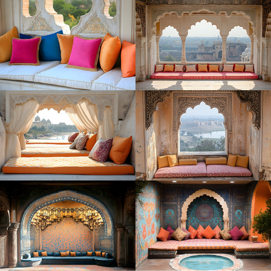 Sultan Palace Seating Area Digital Backdrop, Arabian Nights Photography Background, Royal Photo Booth Prop, Middle Eastern Theme, Ratios