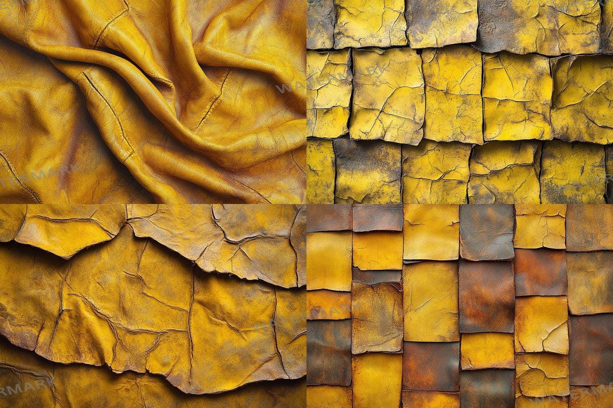 Weathered Yellow Leather Backdrops for Photoshop - 4Warm Textures 00x00px