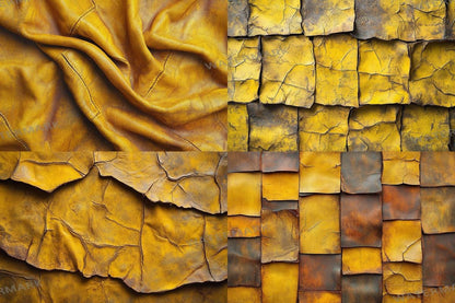 Weathered Yellow Leather Backdrops for Photoshop - 4Warm Textures 00x00px
