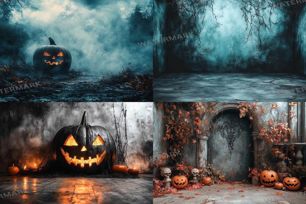 High-Resolution Halloween Ghost Photography Backdrops PNG Digital Backgrounds for Unique Scenes Photoshop Overlay Masterpiece