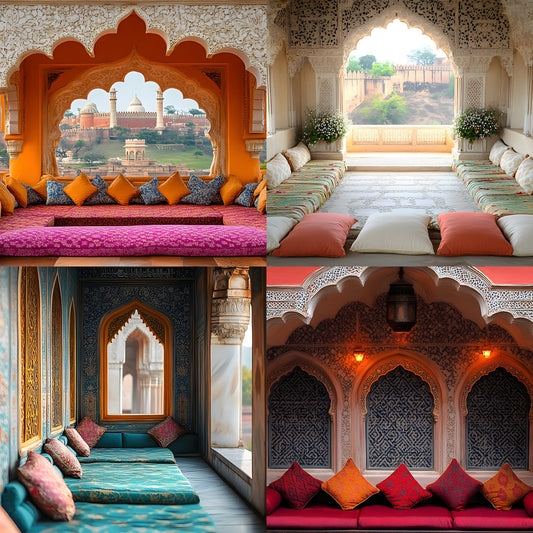 Sultan Palace Seating Area Digital Backdrop, Arabian Nights Background, Photography Composites, Middle Eastern Theme, Photo Booth Prop