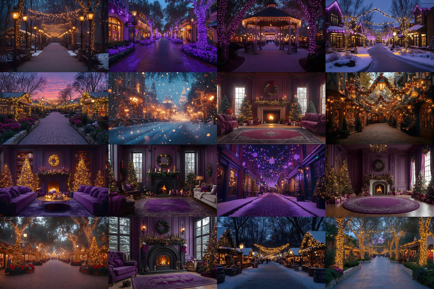 Purple Christmas Backdrops, Christmas Background, Digital Christmas Wallpapers, Photoshop, Photography Backdrops - 3:2 Ratio