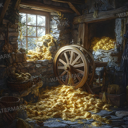 Rumpelstiltskin Gold Digital Backdrop, Square Photography Background, Fantasy Gold Photo Prop, Storybook Portrait, Magical Fine Art Composite