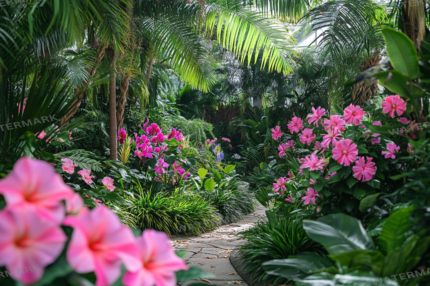 Tropical Secret Retreat Backdrop: PNGs for Exotic Island Photo Editing, Hidden Jungle Paradise Scenes, Lush Summer Digital Backdrops.