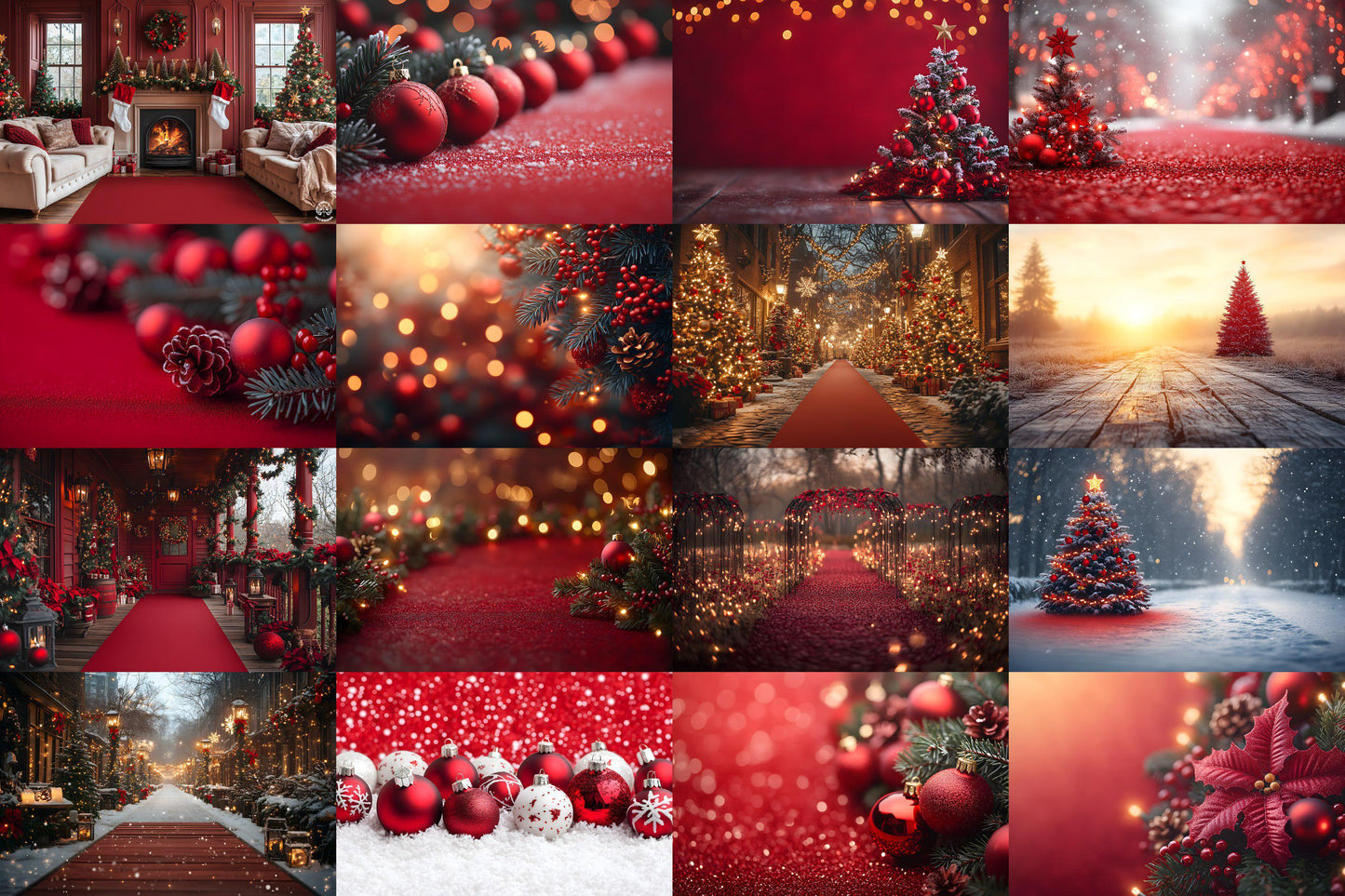 Christmas Backdrop, Digital Backdrop, Santa Christmas Backdrop For Kids Family, Festive Digital Download Christmas Background