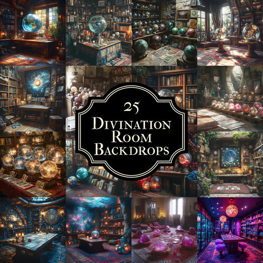 Divination Room School of Magic Photography Backdrops, Enchanting Wizarding World Background - Perfect for Witchcraft and Wizardry Themes