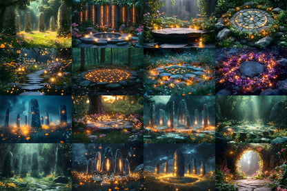 Mystic Fairy Backdrops for Photography, Fantasy Themes, Magical Scenes, and Photoshop Projects - Fairytale Backgrounds