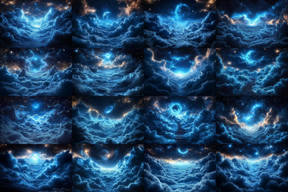 Starry Night Sky Backdrop: 5PNGs for Celestial Galaxy Photography, Cosmic Space Universe Scenes, Twinkling Star Digital Backdrops.