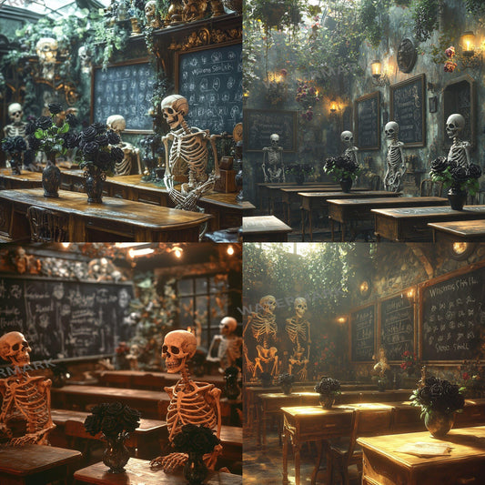 Wizarding School Digital Backdrops - 1High-Res PNGs for Photography 96x96px Commercial Use