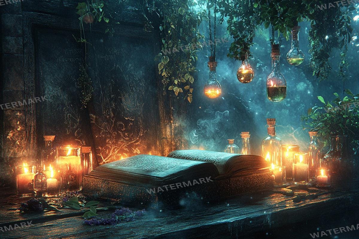 Enchanting Witchs Potion Photography Backdrops - Mysterious Overlays for Spooky Photo Shoots - 00x00px PNGs Commercial Use Allowed