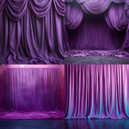 Purple Haze 19s Vintage Curtain Digital Backdrop, Photography Background for Portrait, Retro Photo Booth Prop, Groovy Vibes