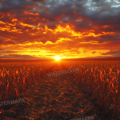 Warm Sunset Photography Backdrop, Golden Hour Digital Background for Portraits, Square Format Photo Booth Prop, Dreamy Sky Photography Resource