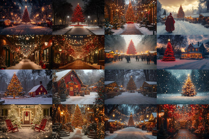 :2 Horizontal Christmas Backdrops, Digital Backdrop, Festive Christmas Backdrop Festive Digital Download Christmas Background