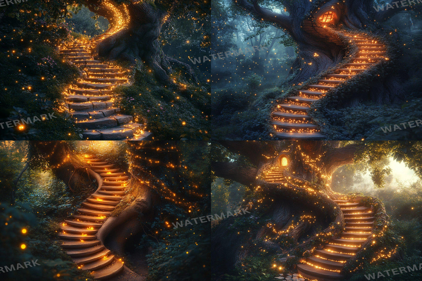 Winding Staircase Backdrop: 3PNGs for Elegant Mansion Interiors, Grand Castle Photos,  Fairy Tale, Magical Woodland, Fairy Magical Forest