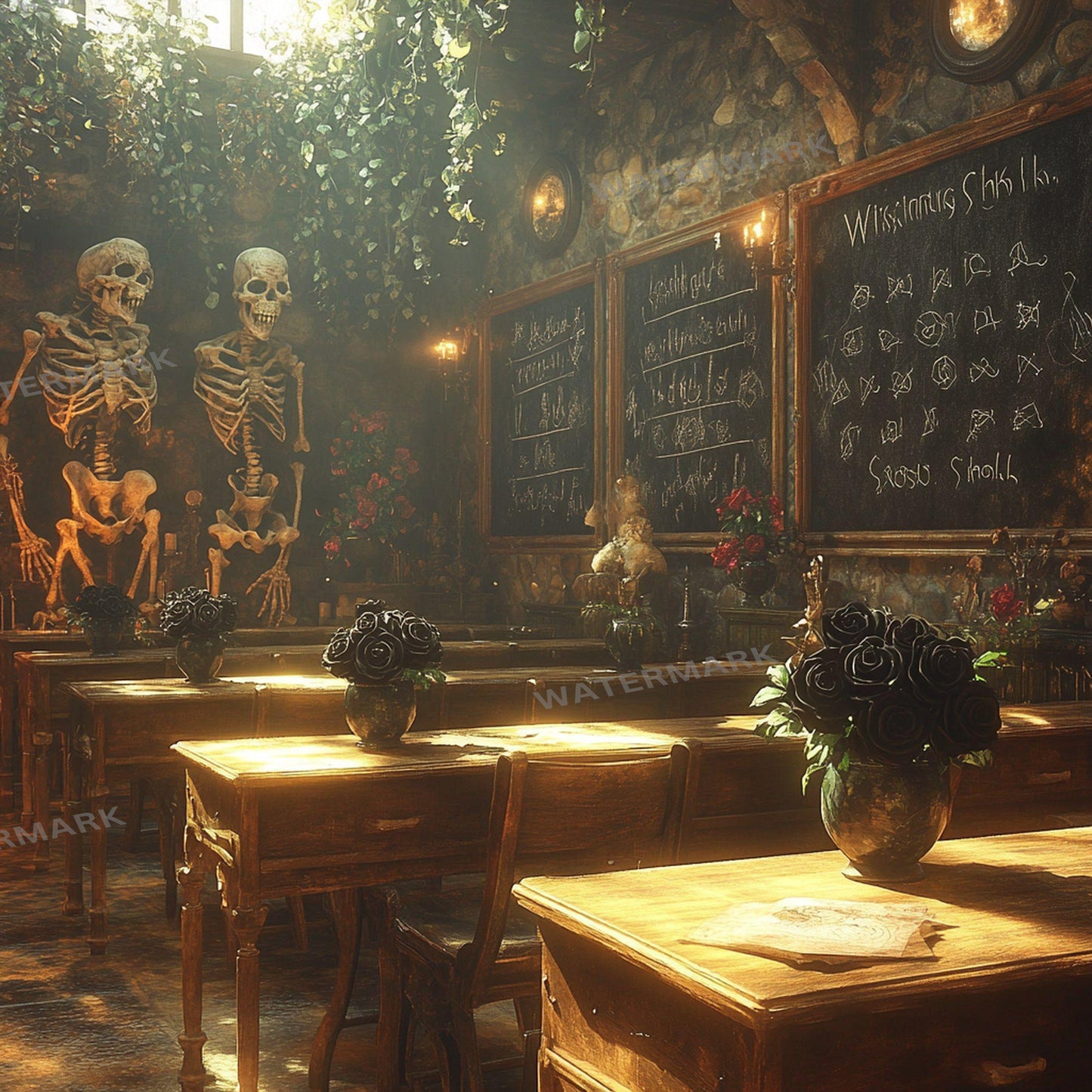 Wizarding School Digital Backdrops - 1High-Res PNGs for Photography 96x96px Commercial Use