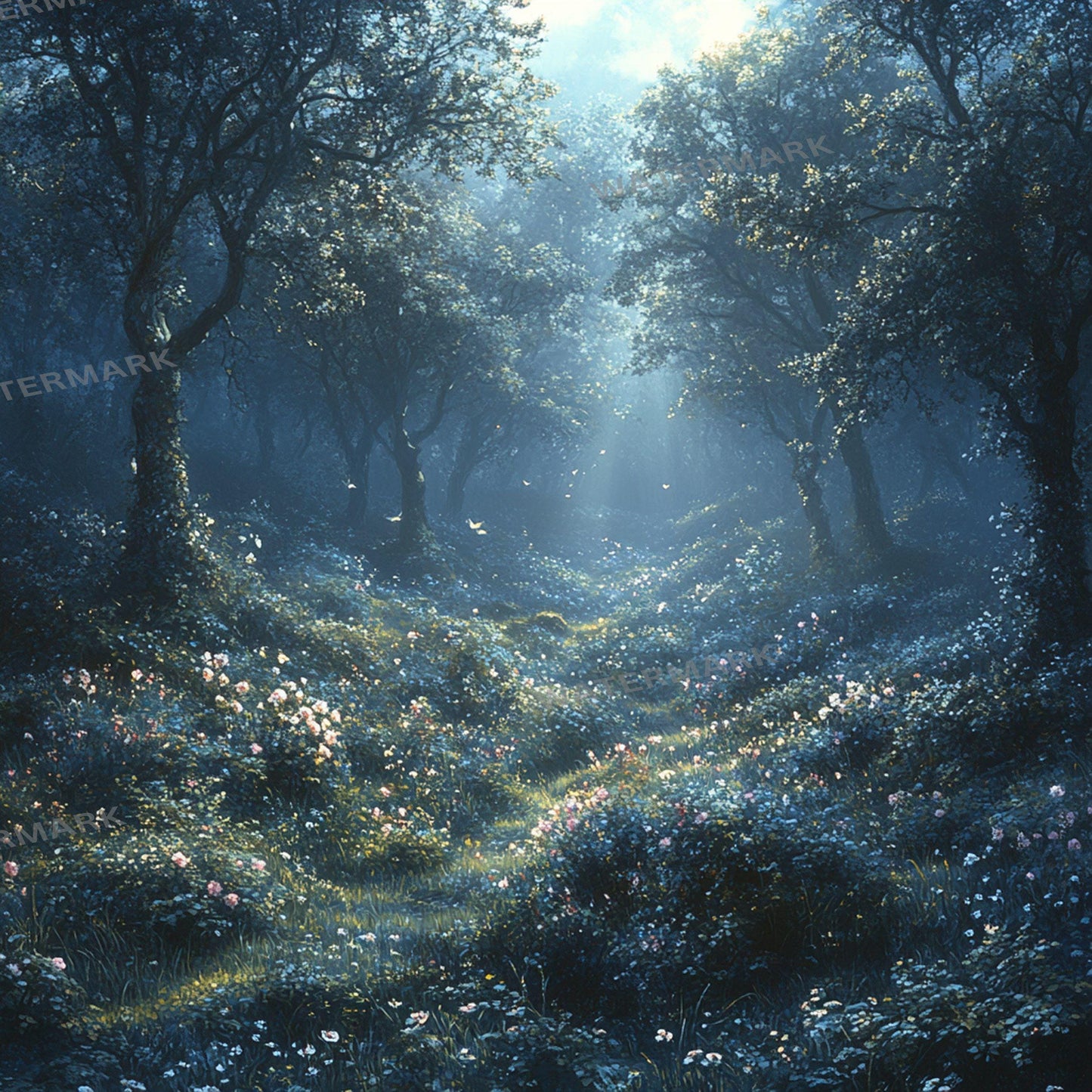 Forbidden Forest Backdrop: 1PNGs for Dark Enchanted Woods Photography, Spooky Mystery Tree Scenes, Haunted Fantasy Digital Backdrops