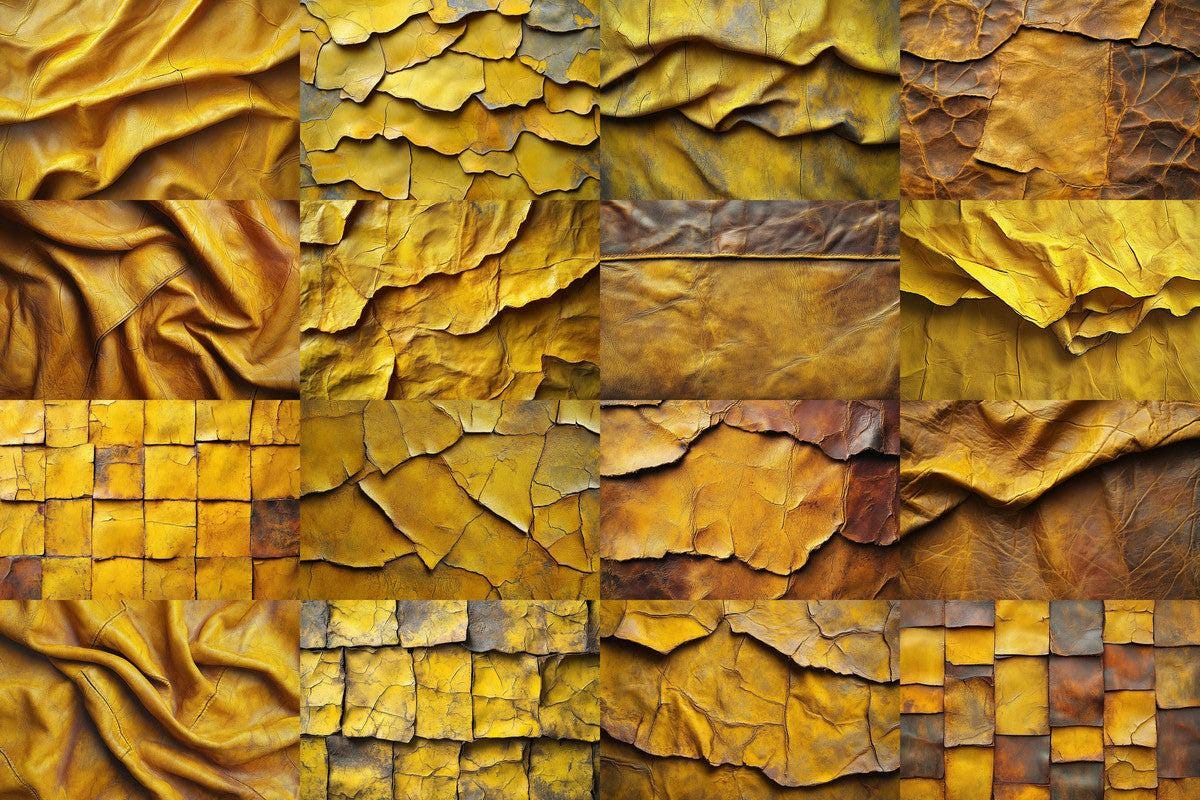 Weathered Yellow Leather Backdrops for Photoshop - 4Warm Textures 00x00px