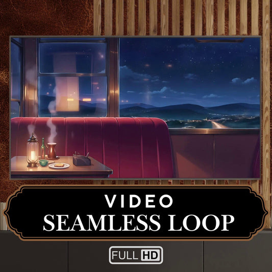 Animated Background | Lofi Train Journey | Seamless Anime Cozy Looped Vtuber Background -  Anime Travel Train Window Twitch Stream Overlay