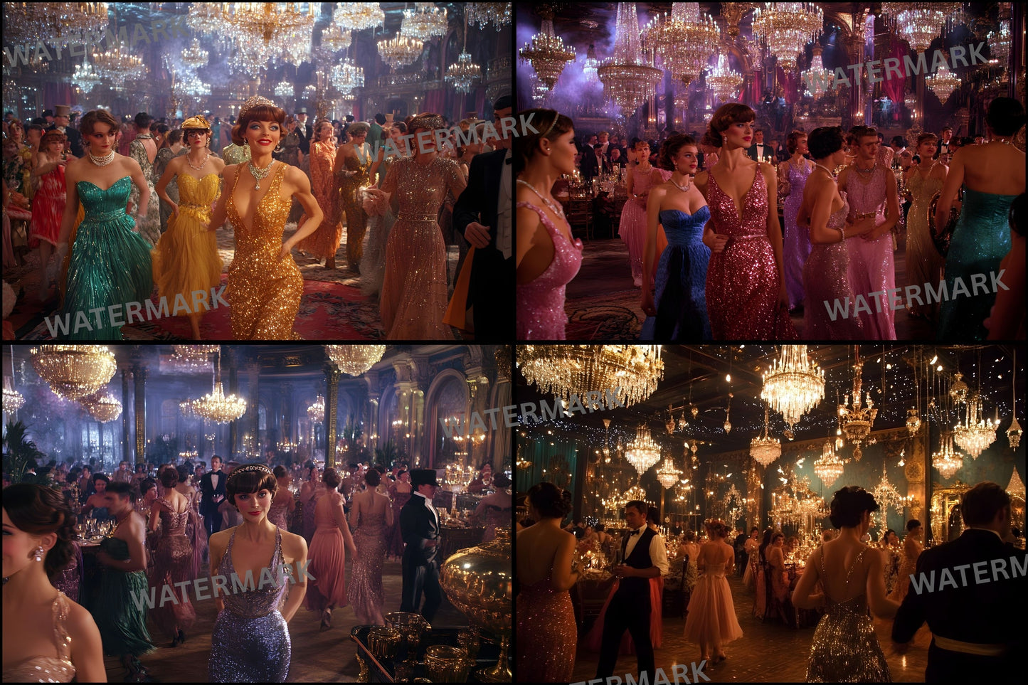 Ballroom Digital Backdrop, Lavish Gatsby Background, Photography, Printable Art Deco Scene, Elegant Dance Hall, Vintage Theme, Ratio