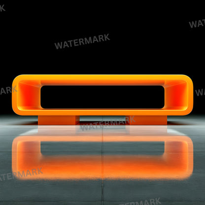 Orange Pedestal Photography Backdrop, Black Background, Square Photo Prop, Product Display Digital Background, Modern Still Life Photography