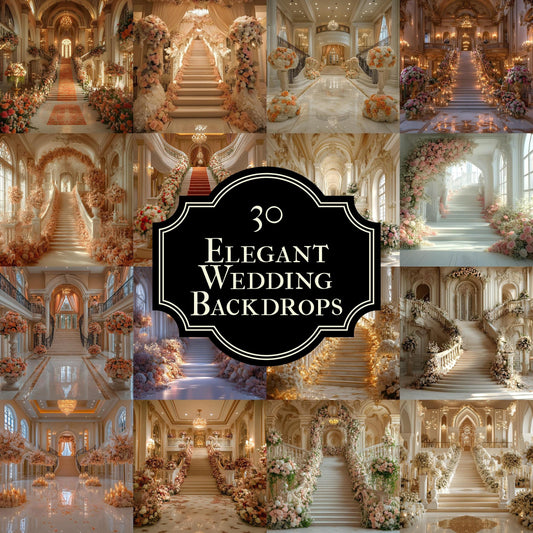 Wedding Backdrops | Elegant Palace Wedding Backgrounds for Photography, Photoshop Composite, Master Overlay, Event Decor