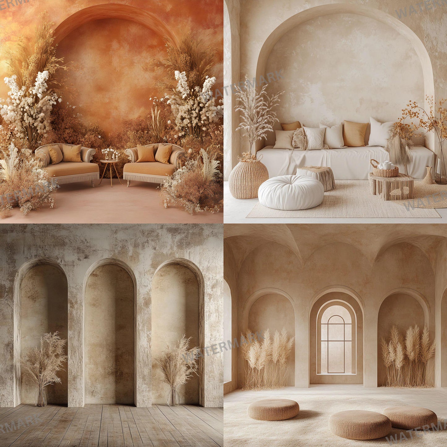 Boho Maternity Digital Backdrop | Minimal Arches & Fine Art Textures | Boho Wedding Studio Overlay Fine Art Textures, Wedding Studio
