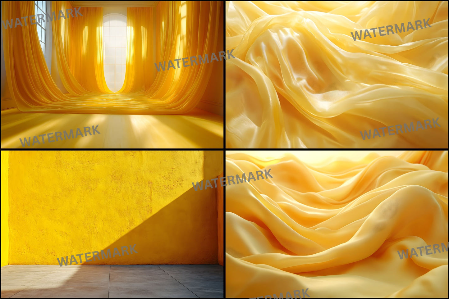 Yellow Photography Backdrop, Studio Background, Energy Burst Digital Download for Portrait Photoshoots, Vibrant Scene