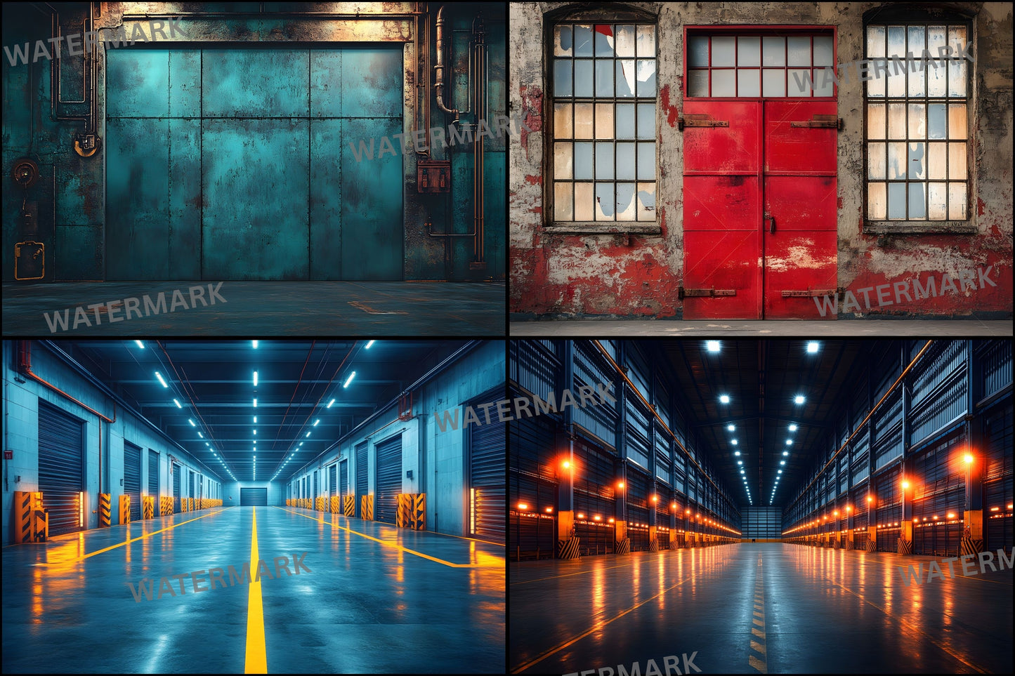 Warehouse Sports Digital Backdrop, Action Scene Background, Photography Prop, Athlete Photo, Graffiti Wall, Urban Sports, Ratio