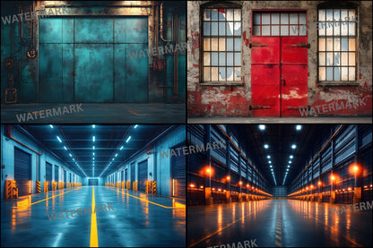 Warehouse Sports Digital Backdrop, Action Scene Background, Photography Prop, Athlete Photo, Graffiti Wall, Urban Sports, Ratio