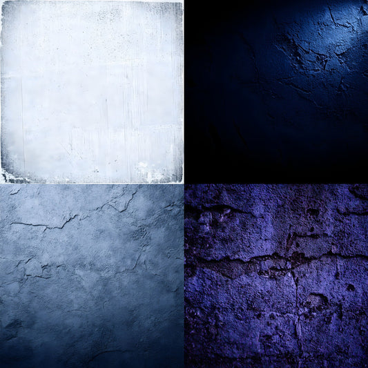 Blue Textured Wall Digital Backdrop, Soft Shadows Photography Background, Square Format for Product Photography, Modern Still Life Images