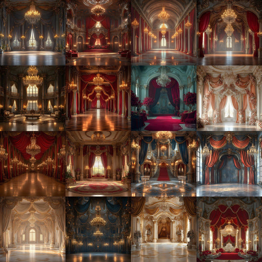 Opulent Regal Backdrops | Digital Backdrops for Portraits, Luxurious Photoshop Overlays, Fine Art Textures, Photo Backgrounds, Regal Room