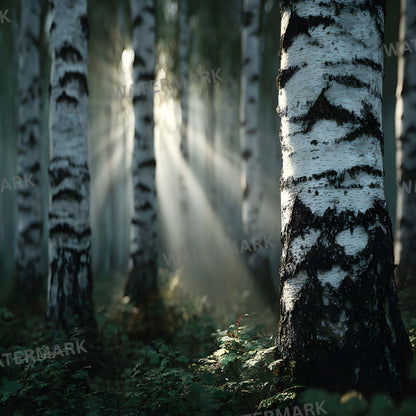 White Birch Forest Digital Backdrop, Grove Photography Background, Fairytale Scene, Photo Prop, Magical Woodland Portrait, SQBD