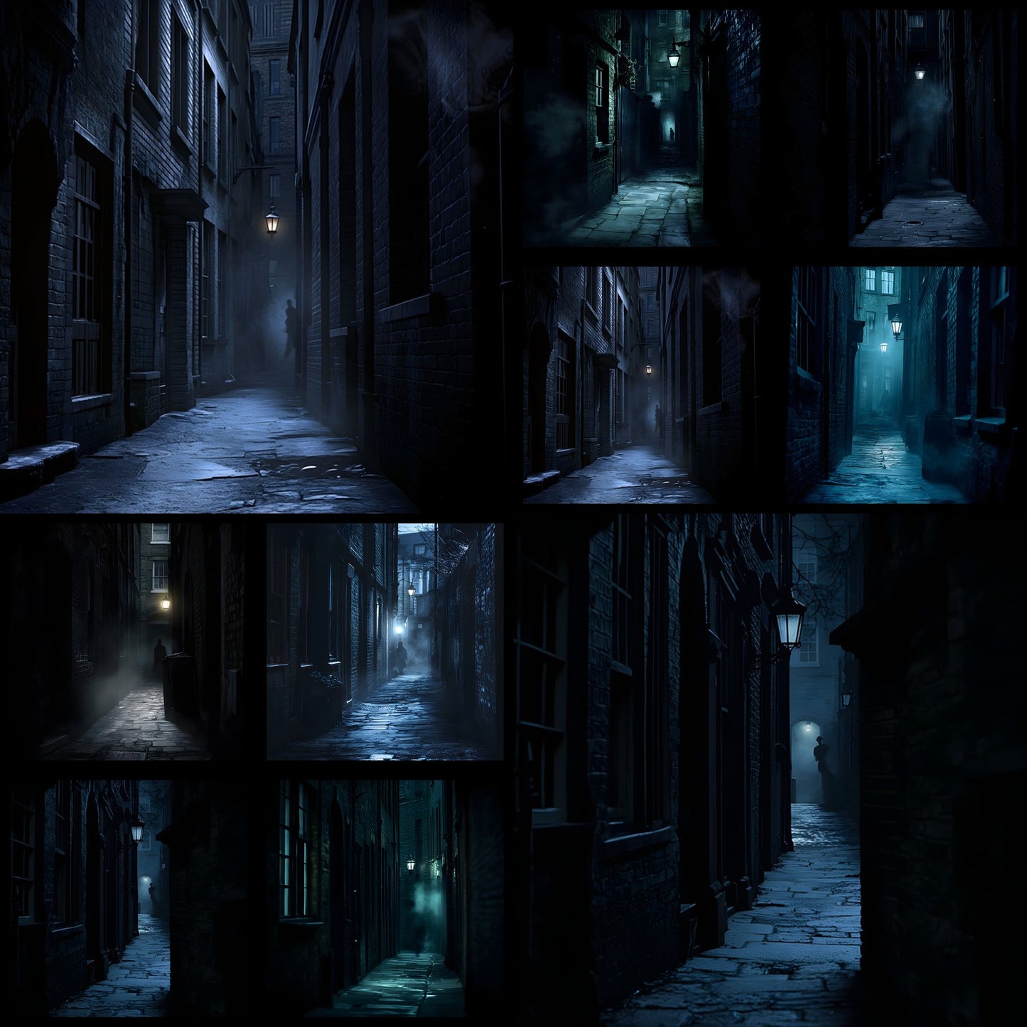 Sherlock Holmes Alley Digital Backdrop, Detective Scene Background, Moody Alleyway Photography Prop, Instant Download for Composites, Square Ratio