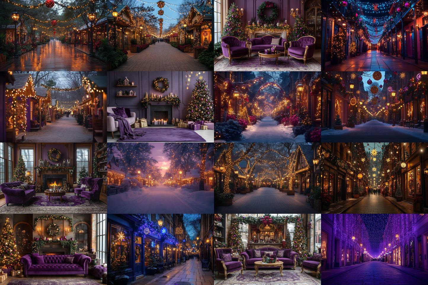 Purple Christmas Backdrops, Christmas Background, Digital Christmas Wallpapers, Photoshop, Photography Backdrops - 3:2 Ratio