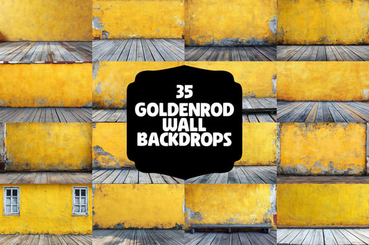 Goldenrod Yellow Backdrop | Set of 3Backdrops | Photography Wall | Studio Background
