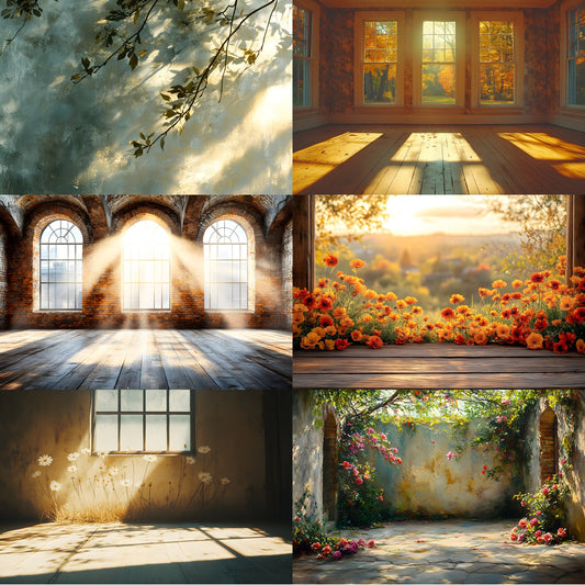 Vintage Sunlit Room Digital Backdrop, Wallpaper Backgrounds, Photography, Cozy Interior Scene, High-Resolution Images, Photo Overlays