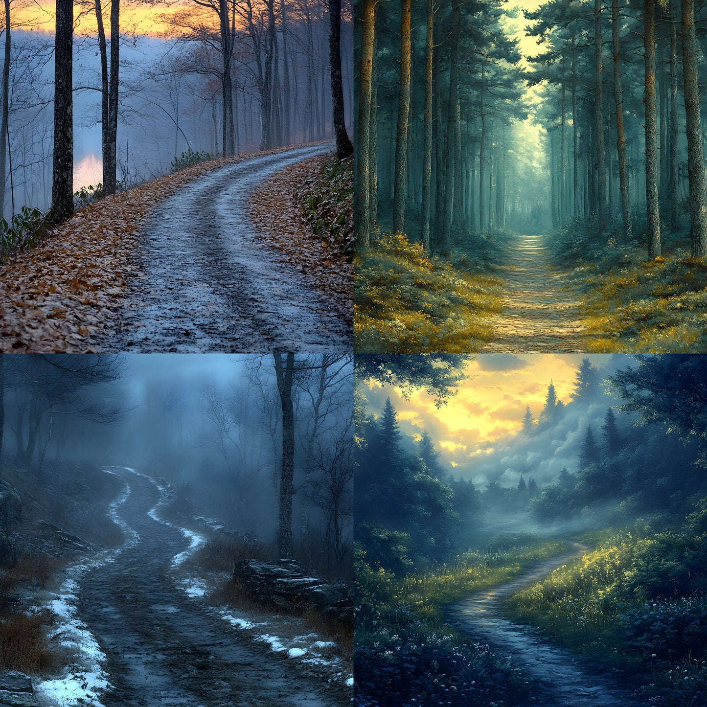 Wooded Trail Dusk Digital Backdrop, Enchanted Forest Background, Photography, Scenic Photo Overlay, Fantasy Portrait, Nature Scene