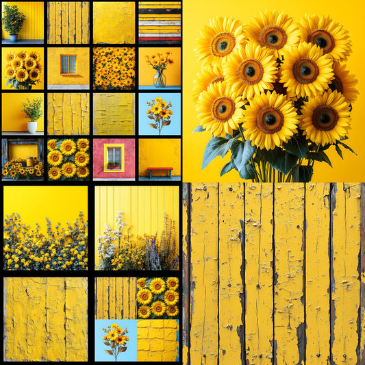 Bright Yellow Canvas Digital Backdrop, Photography Background for Portraits, Square Photo Prop,Texture, Studio Art, Graphic Design Resource
