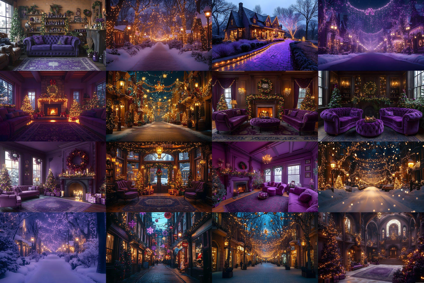 Purple Christmas Backdrops, Christmas Background, Digital Christmas Wallpapers, Photoshop, Photography Backdrops - 3:2 Ratio