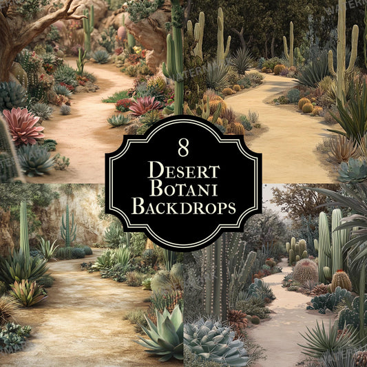 Desert Botanical Backdrops - Photography Backdrops, Portraits, Product Photography - Cactus Gardens, Desert Landscapes, and Botanical Scenes