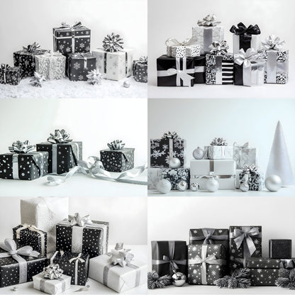 Christmas Backdrops Photography, Holiday Photo Backgrounds, Gift Display Digital Backdrop, Winter Scene, Festive Photography, Christmas Gift Display
