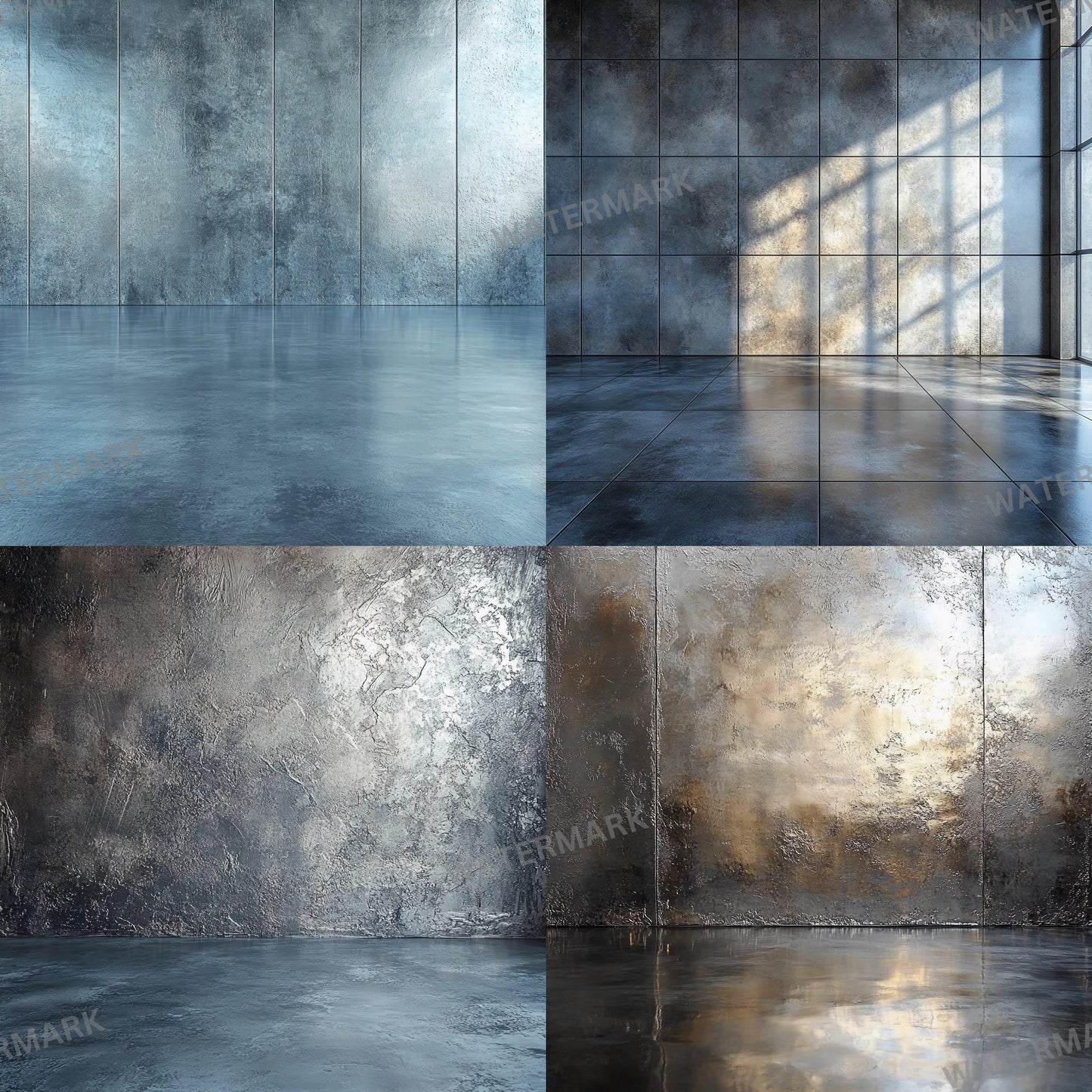 Silver Texture Backdrops - Perfect for Product & Portrait Photography, Photoshop Composites, Master Overlays, Elegant Silver Backgrounds