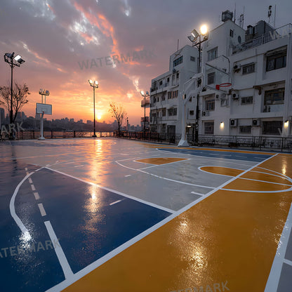Basketball Court Digital Backdrop, Outdoor Sports Photography Background, Urban Athlete Photo Booth Prop, Sports Team Photo Overlay